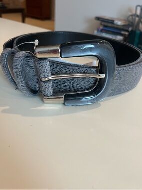 Carlisle Light and Dark Grey Lizard Embossed Belt - NWT - size XXL